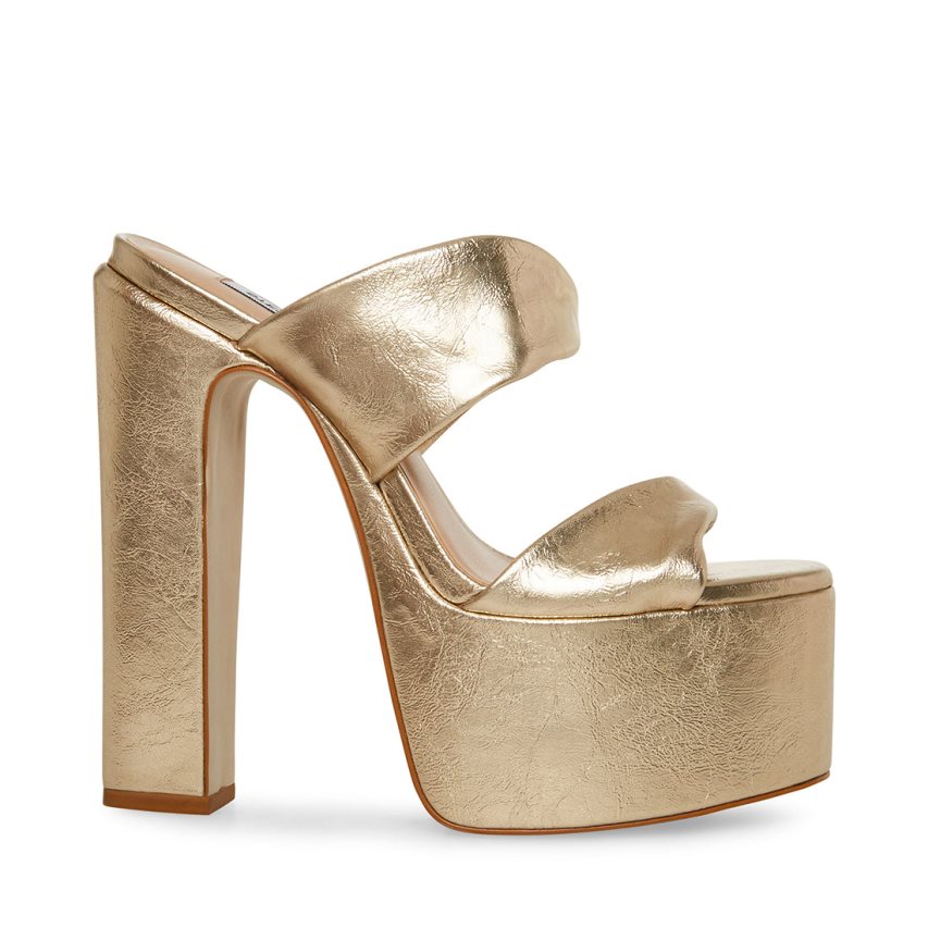 Sandalias Tacones Steve Madden Diane Mujer Doradas | ES OZS6E8